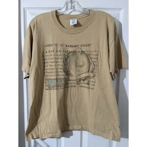 Vintage Gap Shirt Cruises On The Barbary Coast Sz XL SS Tan